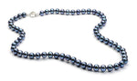7.0-8.0 mm Black Freshwater Pearl Necklace