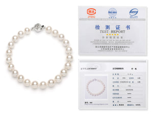 8.0-9.0 mm White Freshwater Pearl Bracelet