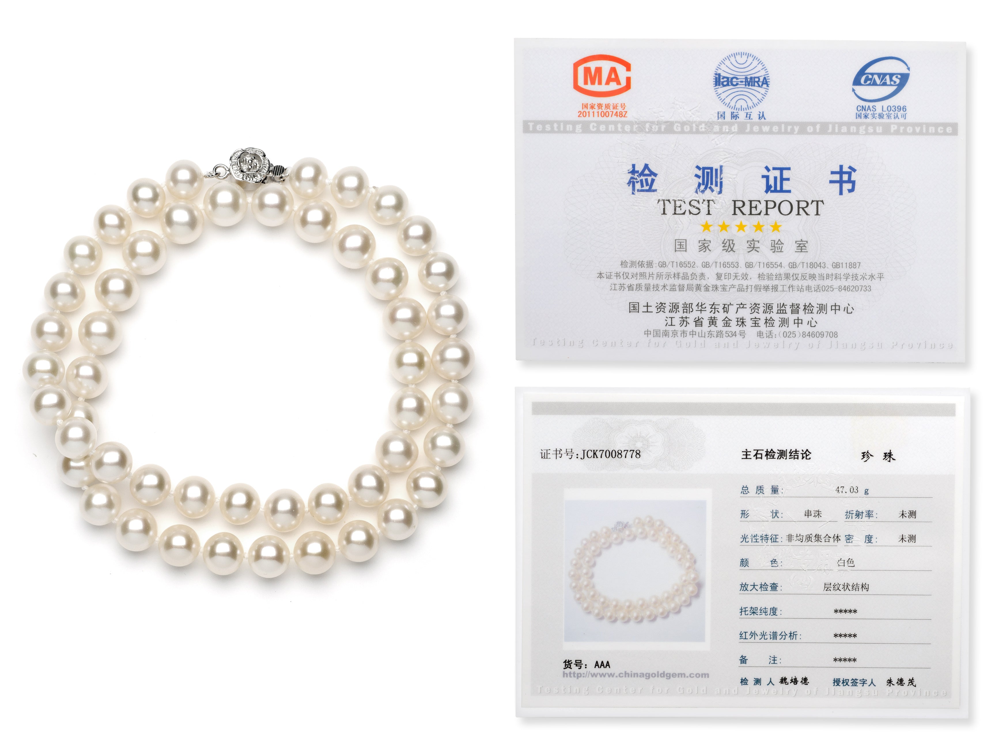 Necklace/Bracelet Set 6.0-7.0 mm White Freshwater Pearls