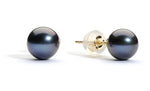 6.0-7.0 mm AAA Black Freshwater Pearl Stud Earrings
