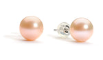 8.0-9.0 mm AAA Pink Freshwater Pearl Stud Earrings