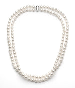 7.0-8.0 mm Double Strand White Freshwater Pearl Necklace
