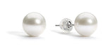 8.0-9.0 mm AAA White Freshwater Pearl Stud Earrings