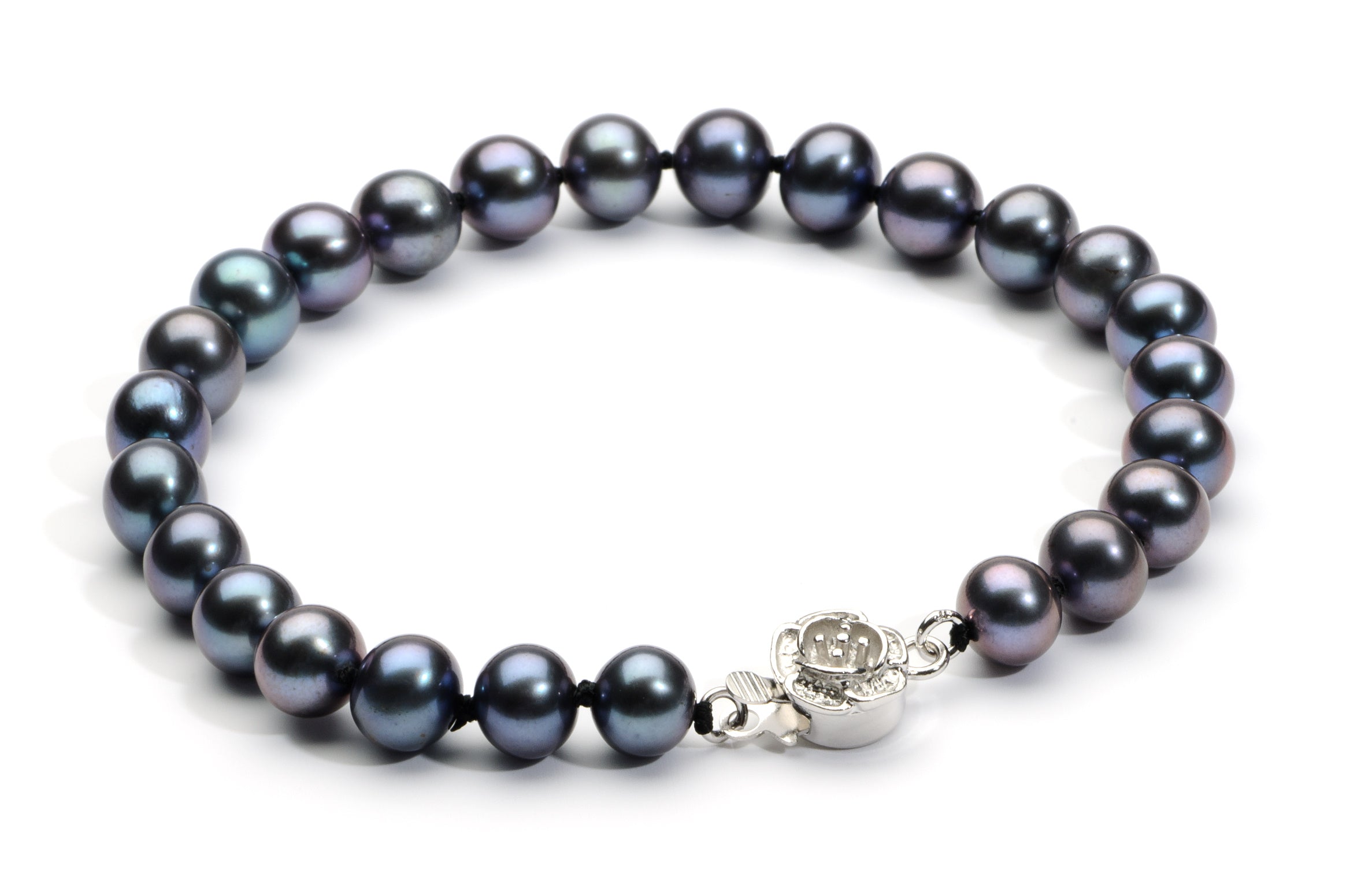 7.0-8.0 mm Black Freshwater Pearl Bracelet