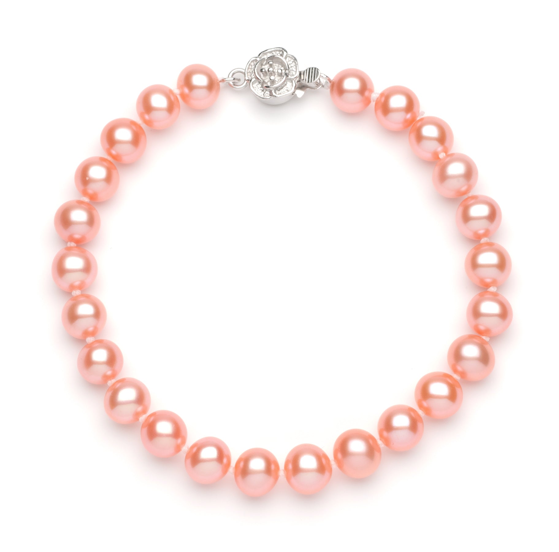 Full Set of 7.0-8.0 mm Pink Freshwater Pearls