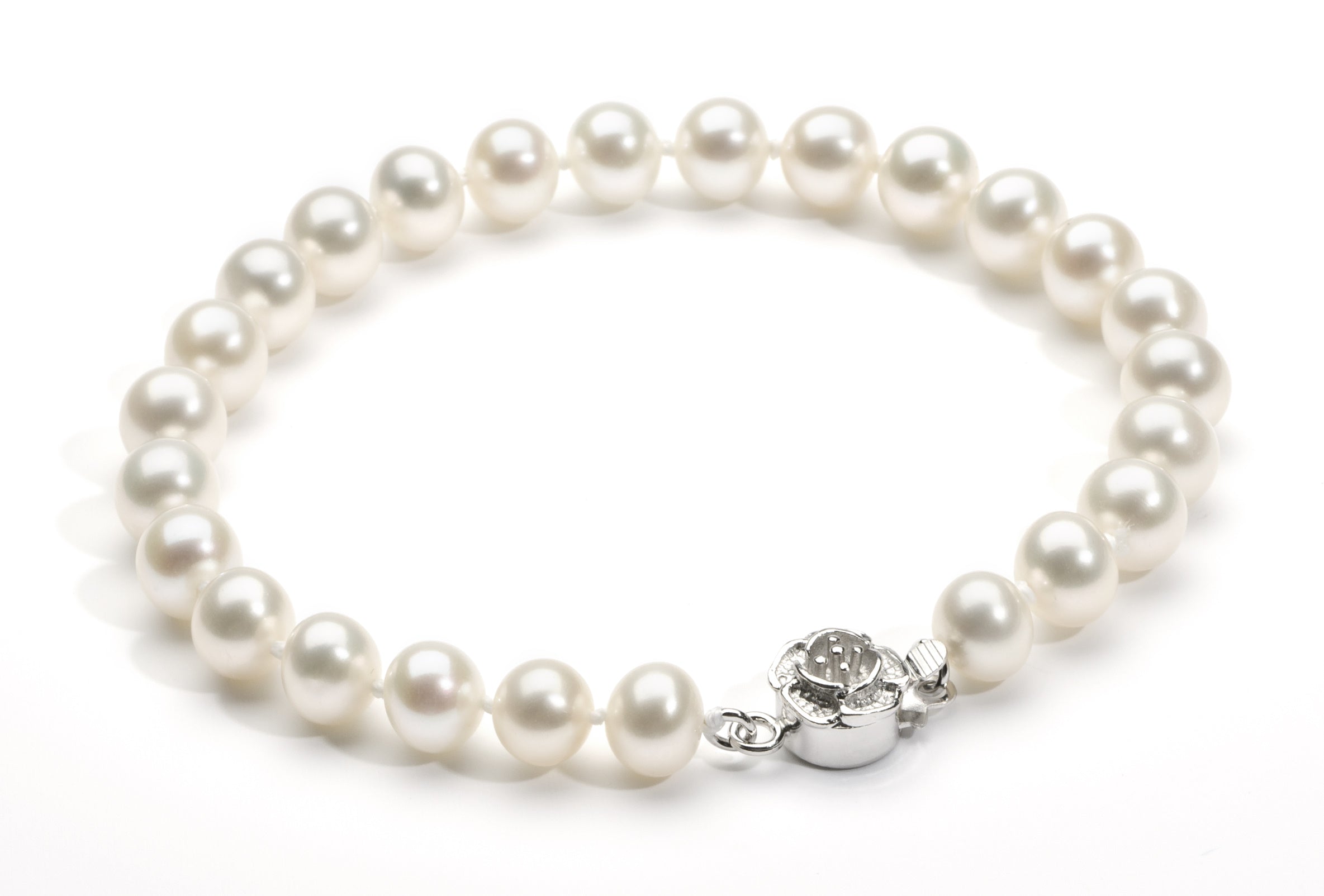 6.0-7.0 mm White Freshwater Pearl Bracelet