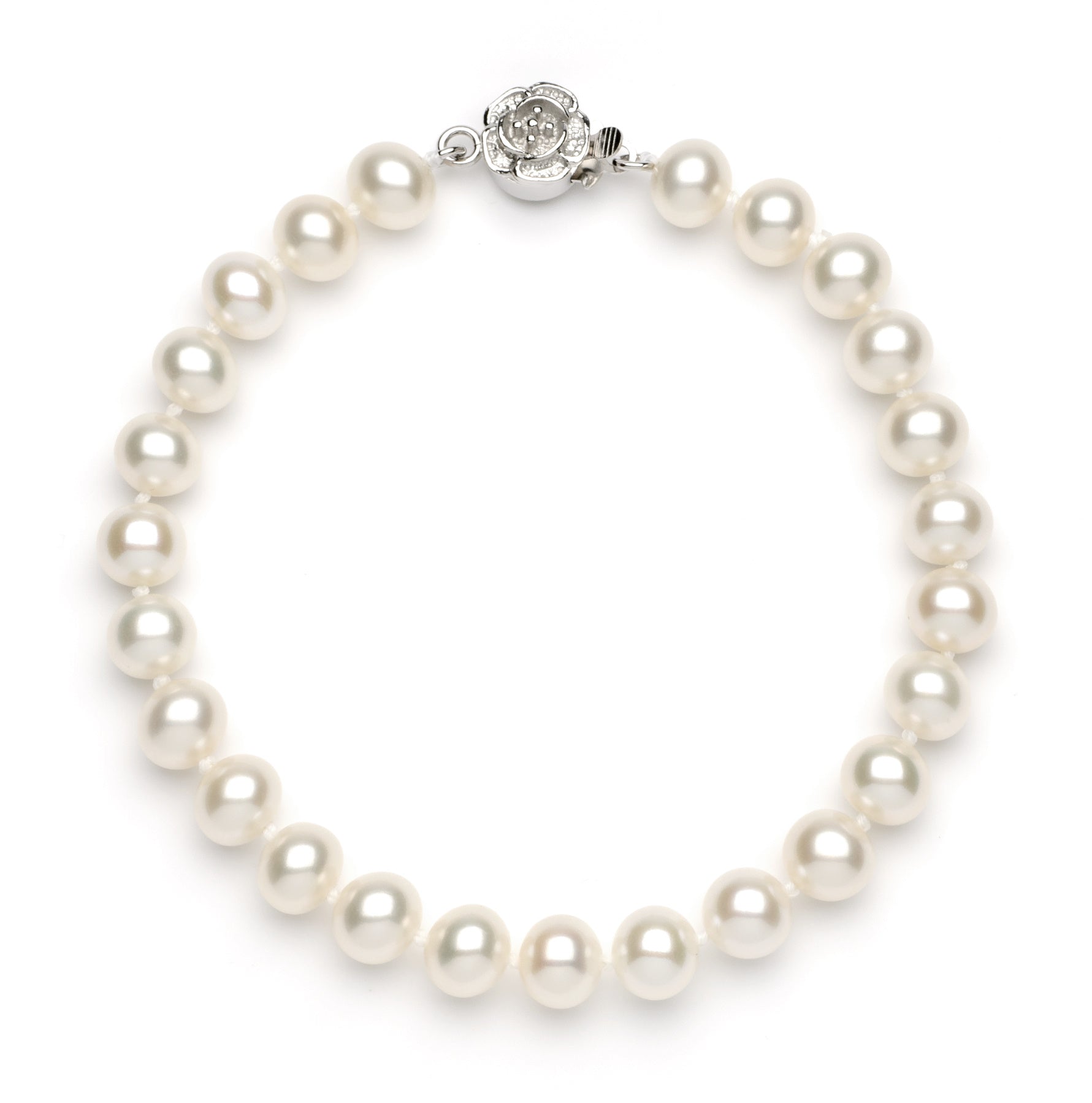 6.0-7.0 mm White Freshwater Pearl Bracelet
