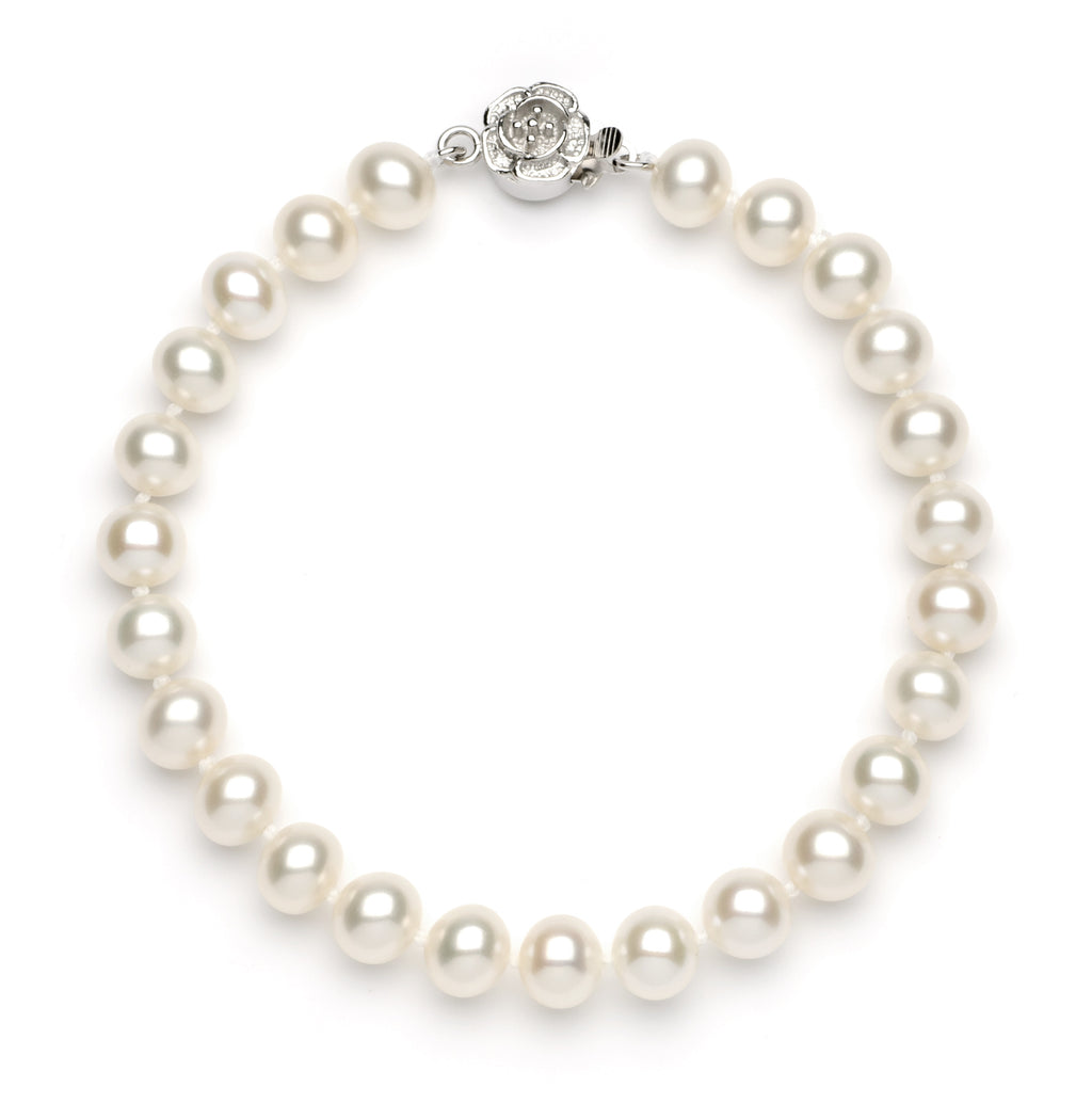 6.0-7.0 mm White Freshwater Pearl Bracelet