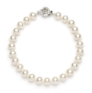 Necklace/Bracelet Set 6.0-7.0 mm White Freshwater Pearls