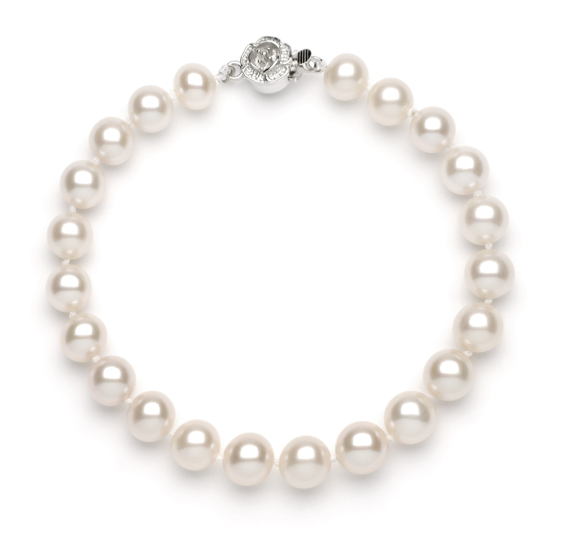 Necklace/Bracelet Set 8.0-9.0 mm White Freshwater Pearls