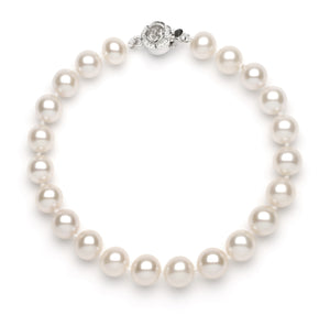 Necklace/Bracelet Set 8.0-9.0 mm White Freshwater Pearls