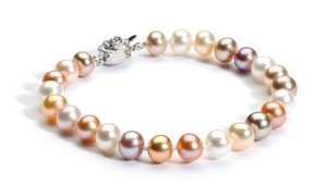 6.0-7.0 mm Multi-color Freshwater Pearl Bracelet