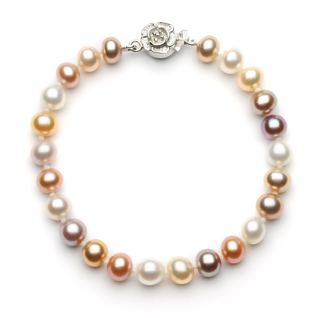 6.0-7.0 mm Multi-color Freshwater Pearl Bracelet