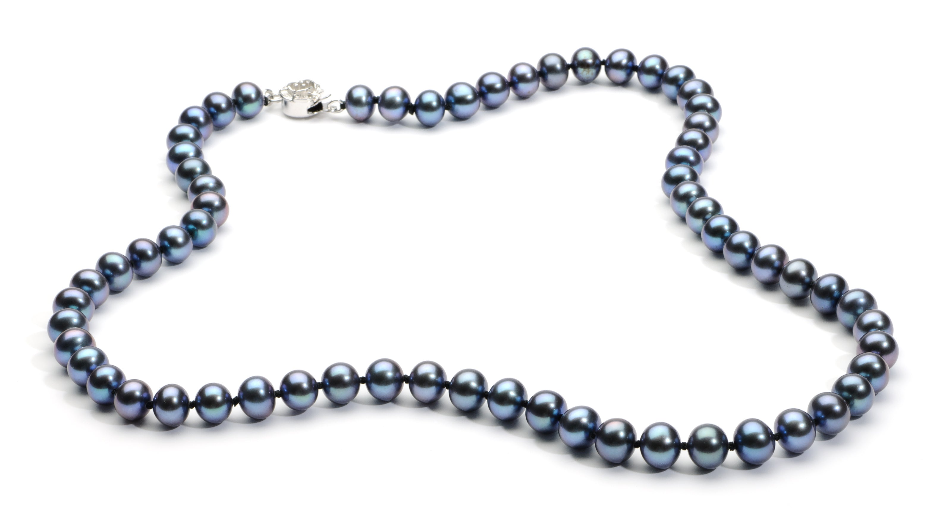 6.0-7.0 mm Black Freshwater Pearl Necklace