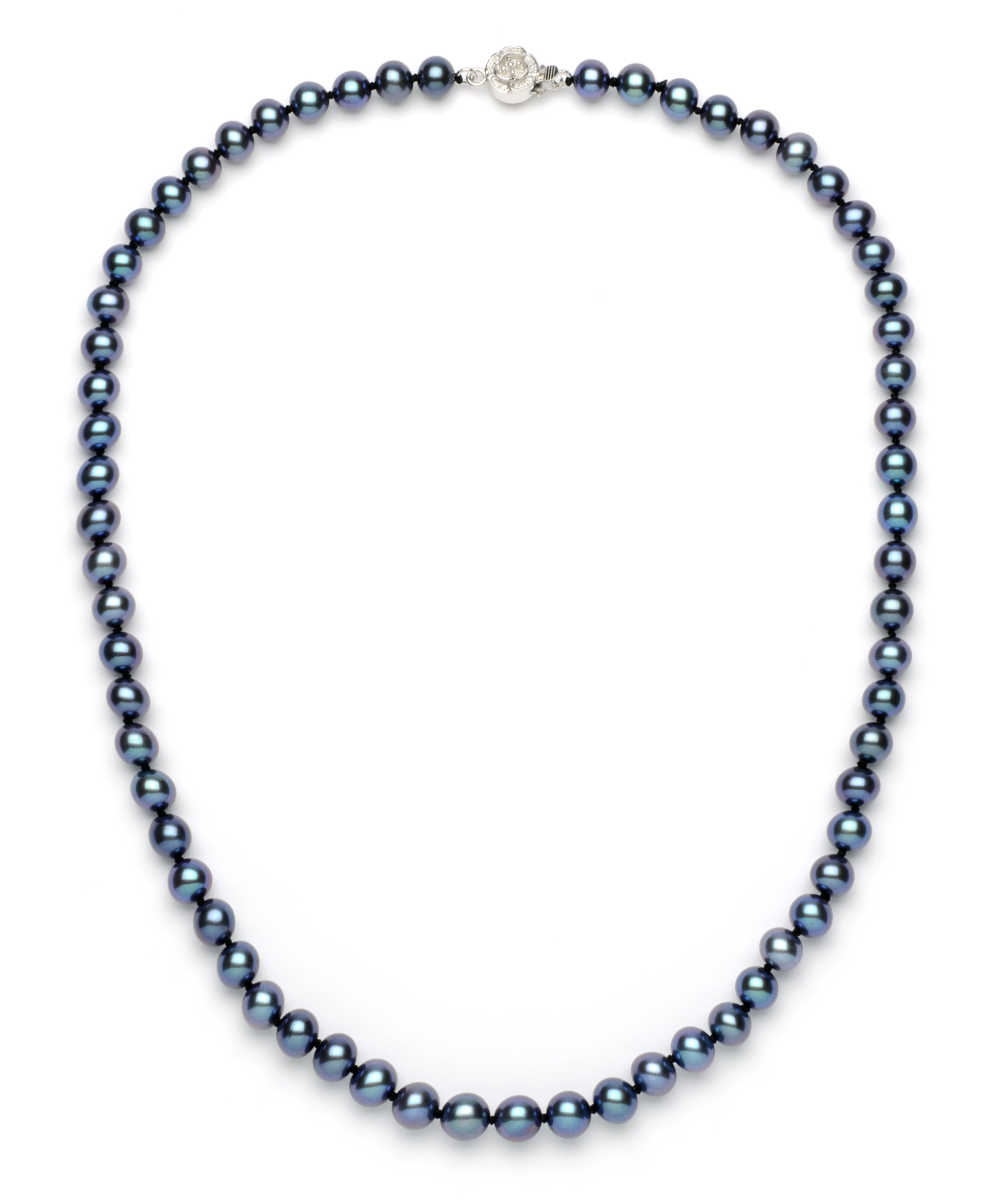 7.0-8.0 mm Black Freshwater Pearl Necklace