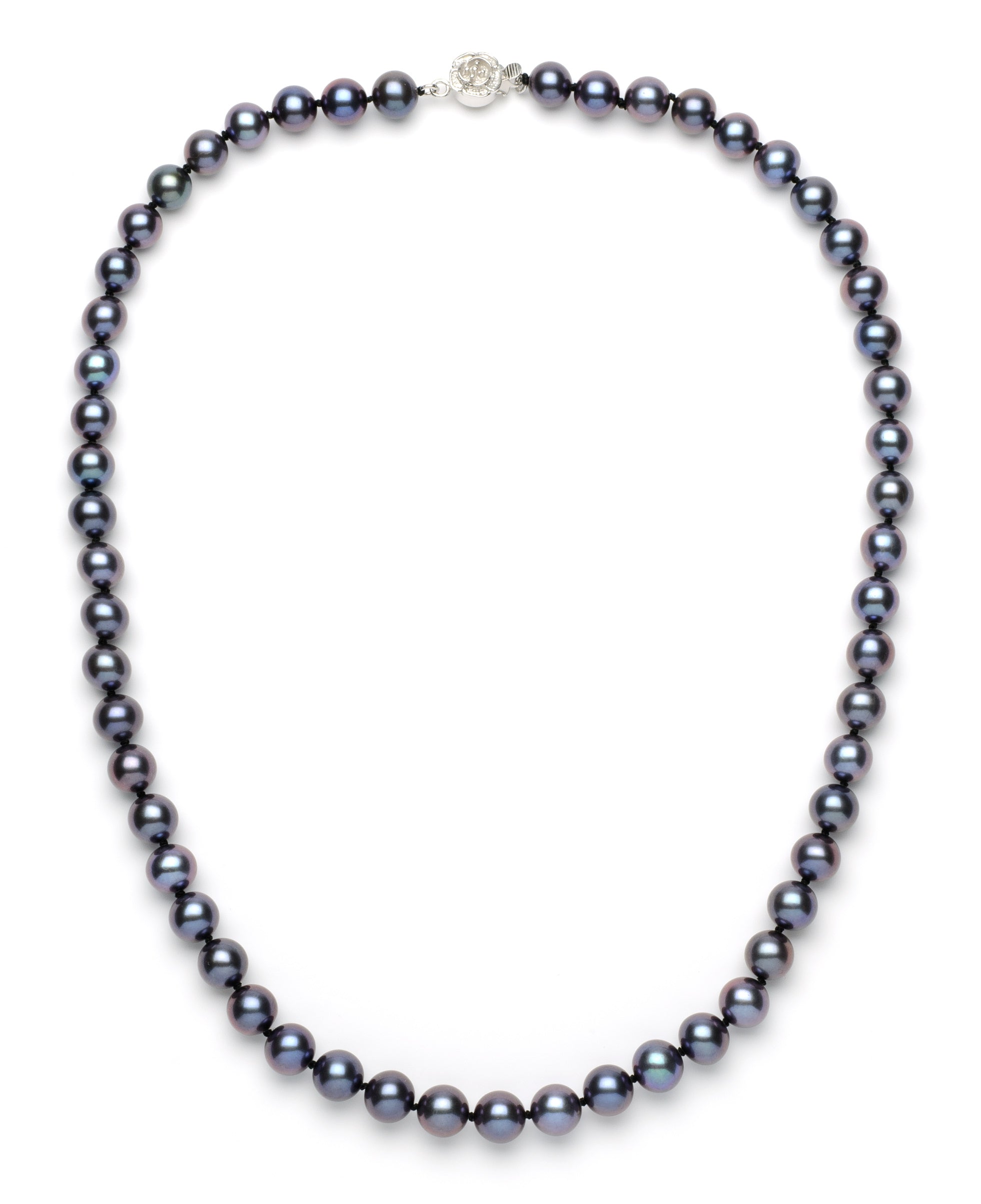 Necklace/Bracelet Set 8.0-9.0 mm Black Freshwater Pearls
