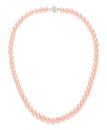 Necklace/Earrings Set 7.0-8.0 mm Pink Freshwater Pearls