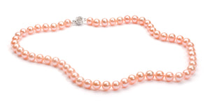 8.0-9.0 mm Pink Freshwater Pearl Necklace