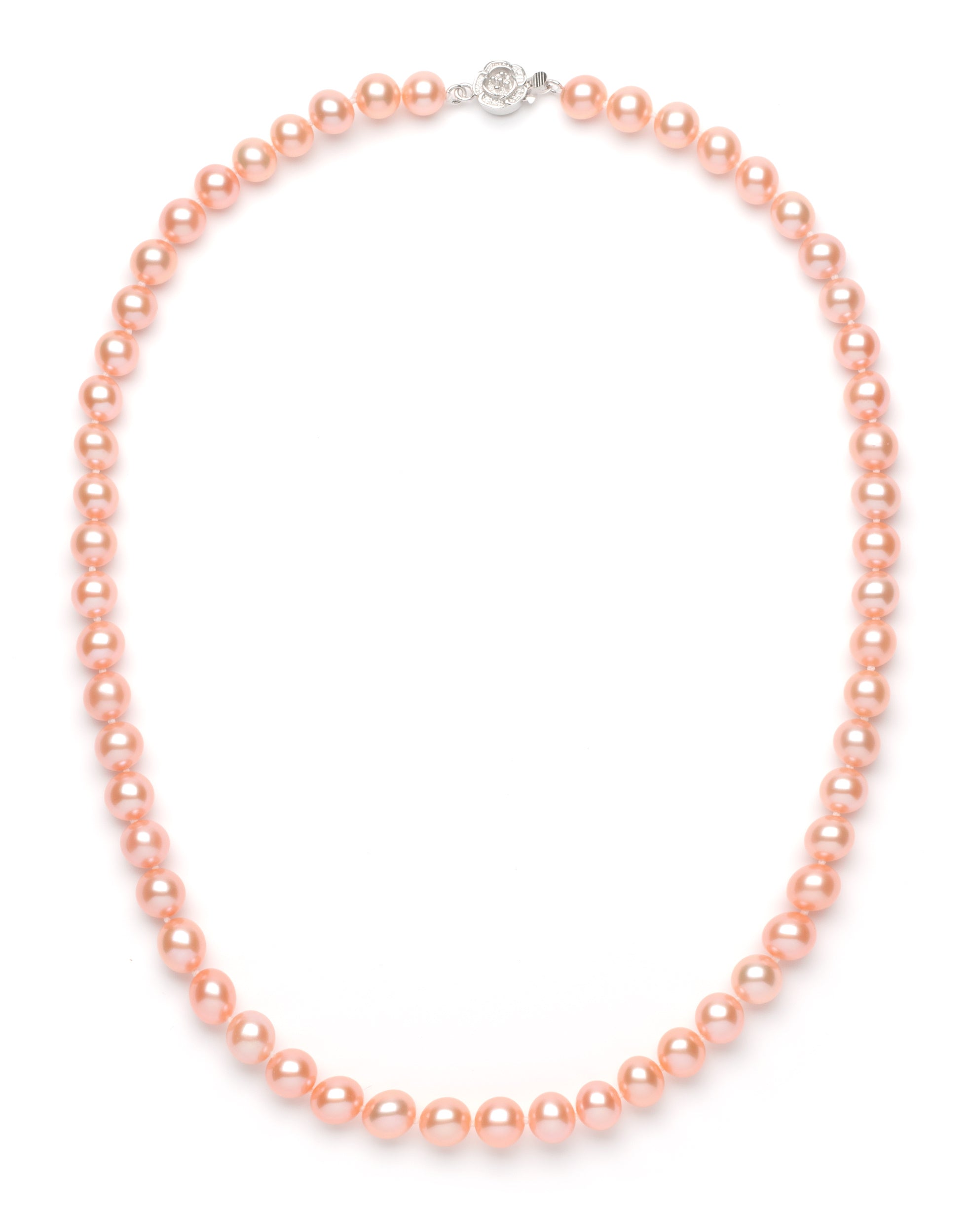 Necklace/Earrings Set 8.0-9.0 mm Pink Freshwater Pearls