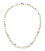 Necklace/Earrings Set 6.0-7.0 mm White Freshwater Pearls