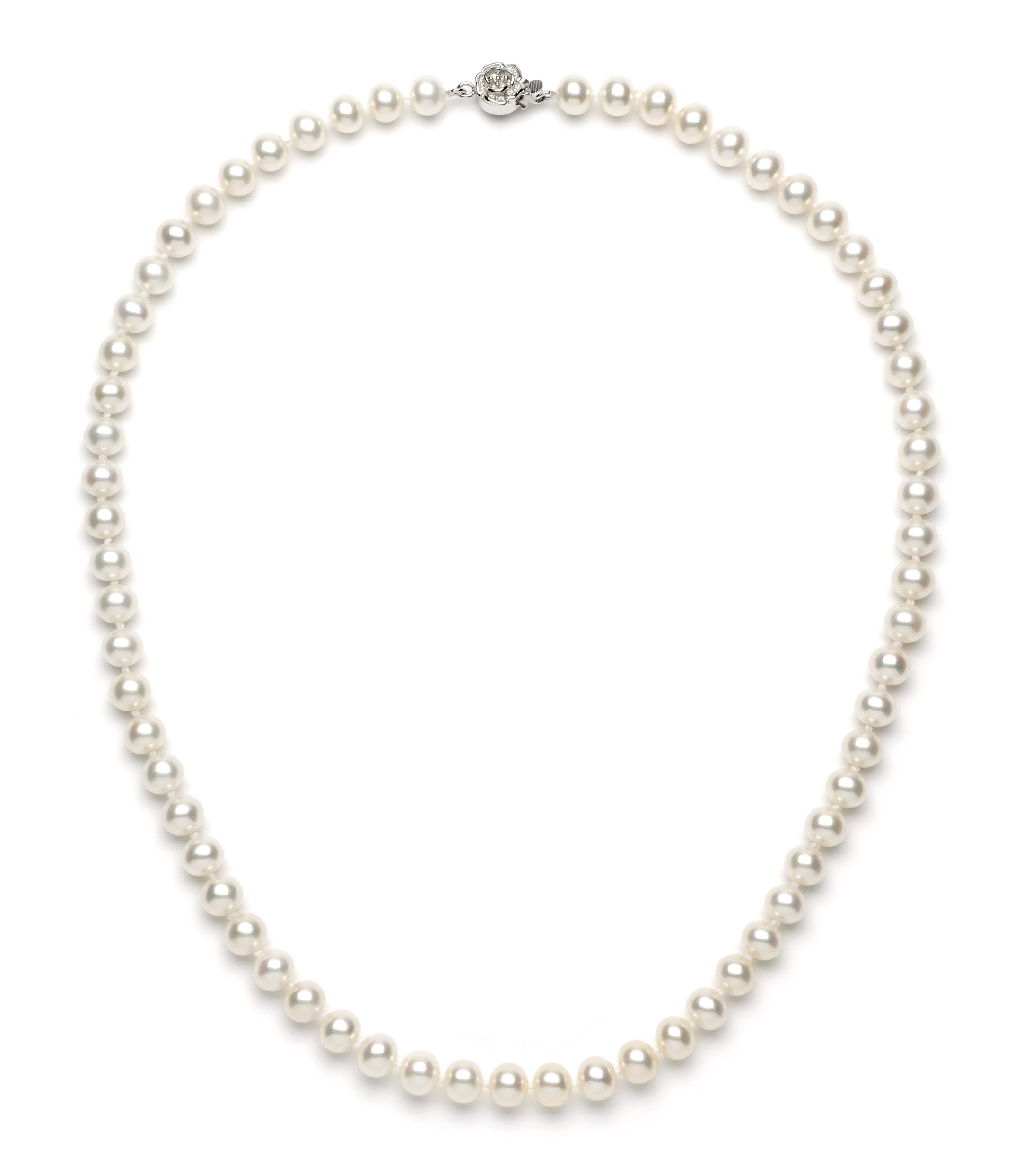 Necklace/Bracelet Set 6.0-7.0 mm White Freshwater Pearls