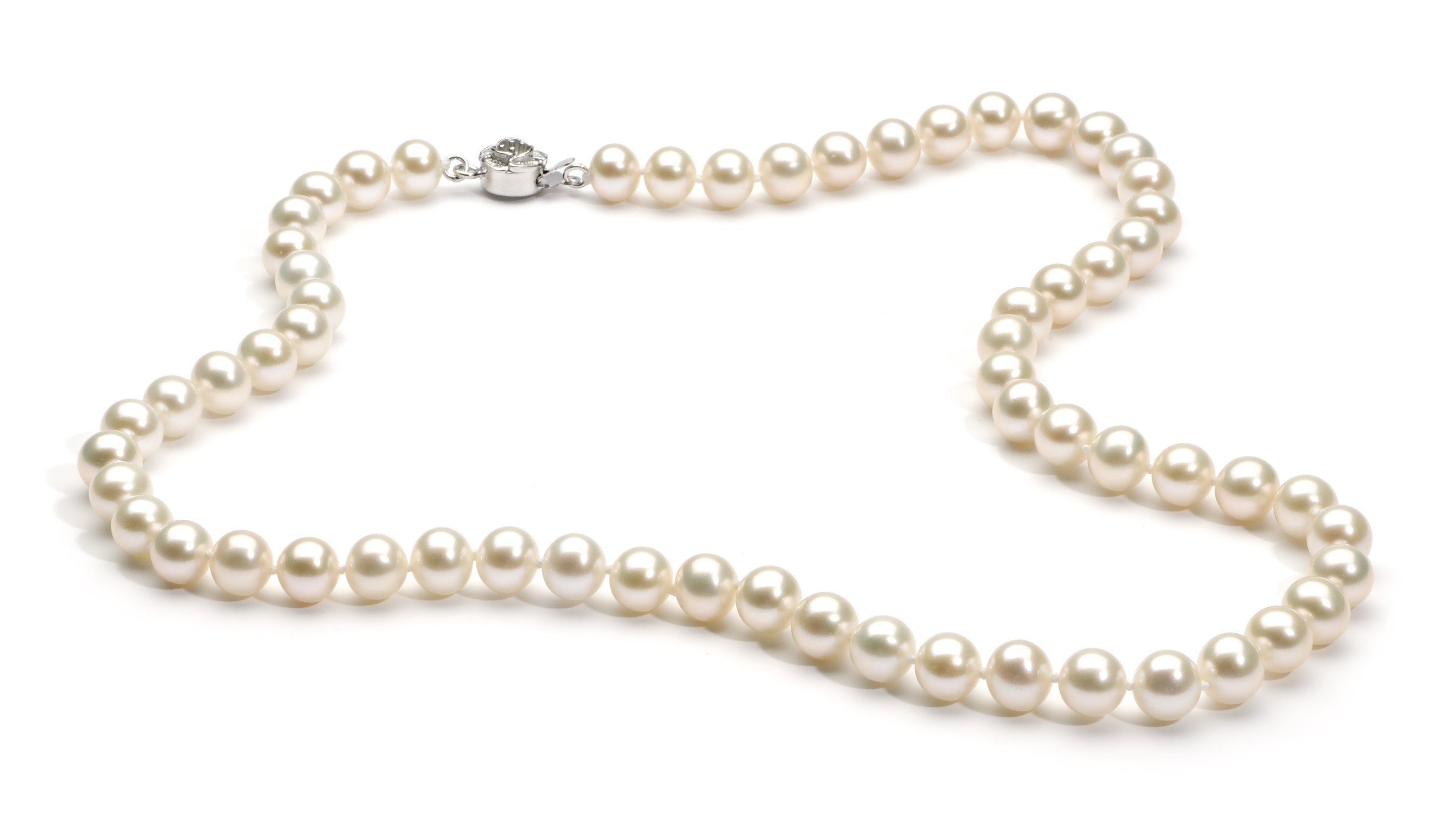 7.0-8.0 mm White Freshwater Pearl Necklace