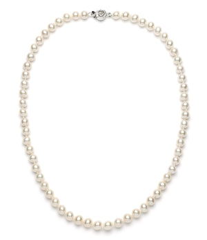 Full Set of 7.0-8.0 mm White Freshwater Pearls