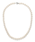Necklace/Earrings Set 8.0-9.0 mm White Freshwater Pearls