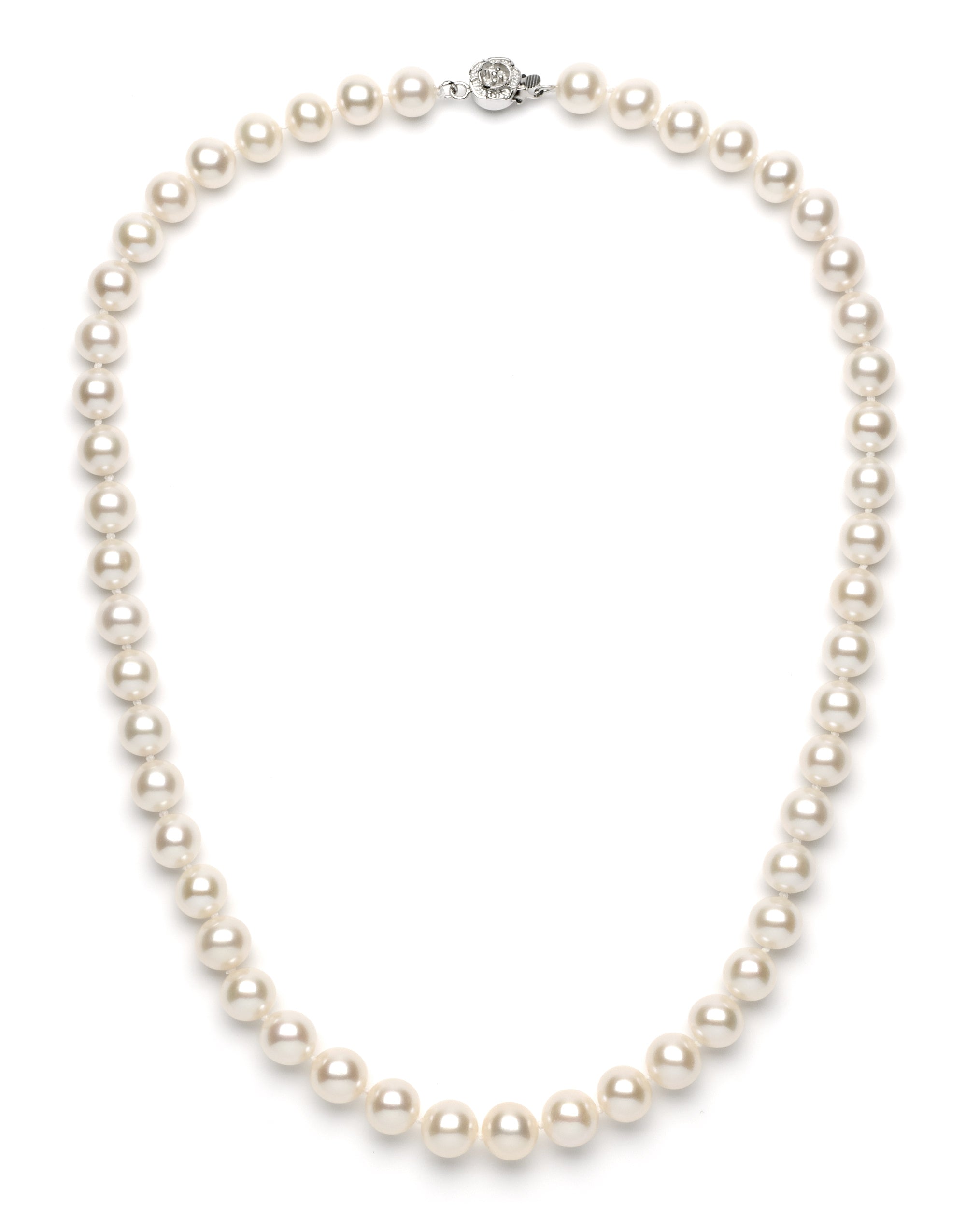 Necklace/Bracelet Set 9 mm White Freshwater Pearls