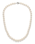 Necklace/Earrings Set 9 mm White Freshwater Pearls