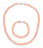Necklace/Bracelet Set 8.0-9.0 mm Pink Freshwater Pearls