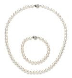 Necklace/Bracelet Set 6.0-7.0 mm White Freshwater Pearls