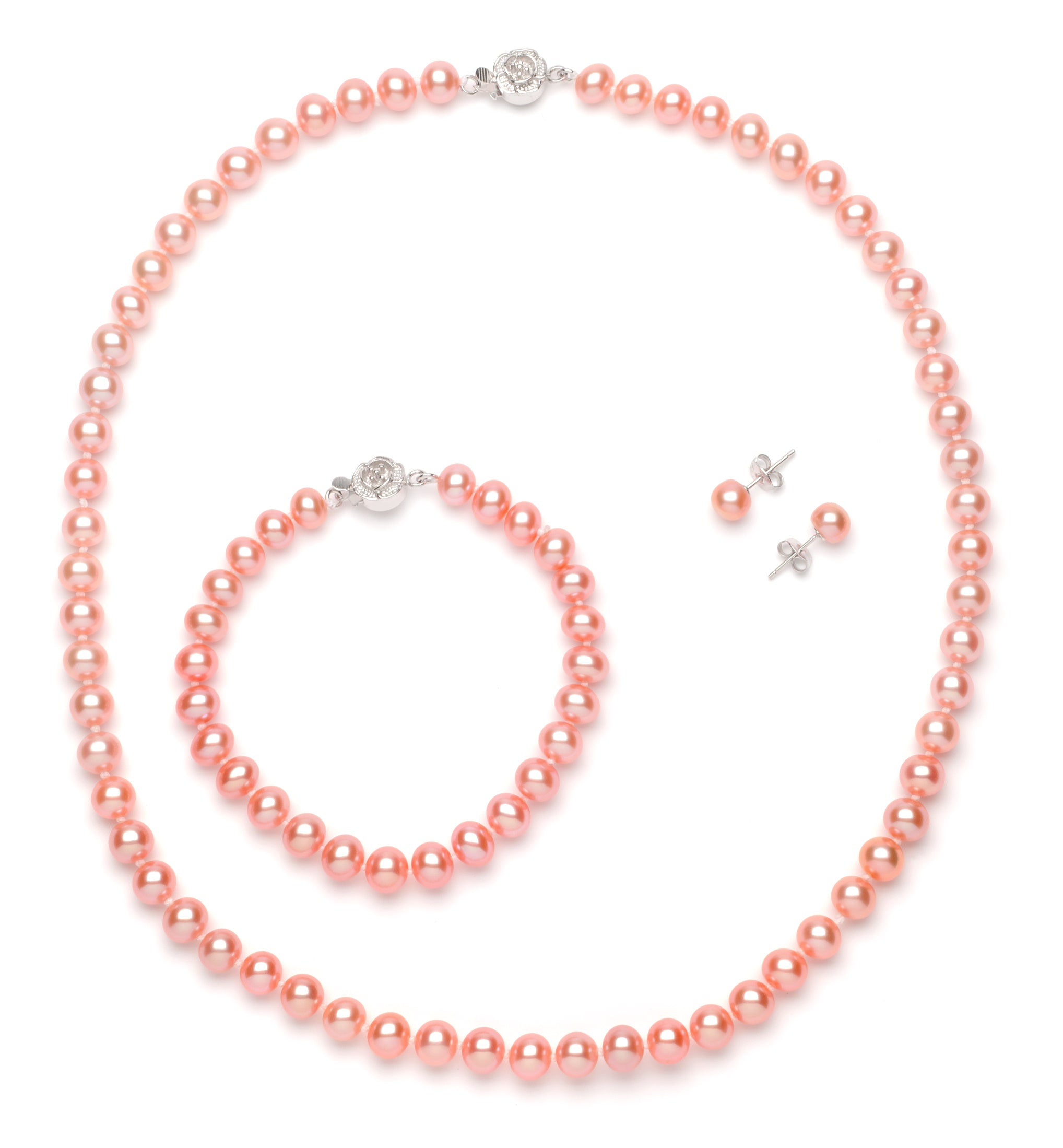 Full Set of 6.0-7.0 mm Pink Freshwater Pearls