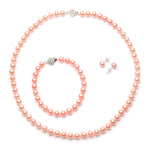 Full Set of 7.0-8.0 mm Pink Freshwater Pearls
